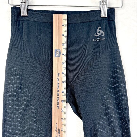 Odlo Base Layer Pants Womens S Black Compression Running Leggings Stretch - Picture 10 of 12